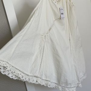 Free People ivory goddess dress w lace details